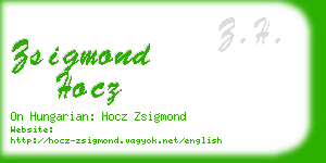 zsigmond hocz business card
